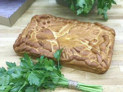 Пирог с минтаем и картофелем
